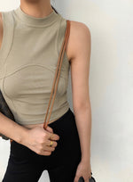 Load image into Gallery viewer, Cameo Panel Tank Top in Khaki
