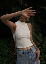 Load image into Gallery viewer, Cameo Panel Tank Top in White
