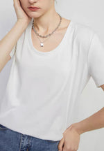 Load image into Gallery viewer, Classic Round Neck Tee in White
