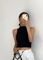 Load image into Gallery viewer, Cameo Panel Tank Top in Black
