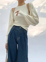 Load image into Gallery viewer, Fine Knit Tank Top + Bolero Cardigan Set
