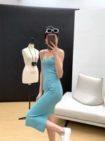 Load image into Gallery viewer, Midi Knit Cami Dress + Ribbed Cardigan Set
