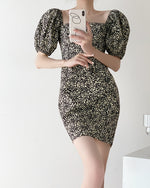 Load image into Gallery viewer, Floral Blouson Mini Dress
