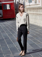 Load image into Gallery viewer, Zena Split Hem Tailored Trousers - Black
