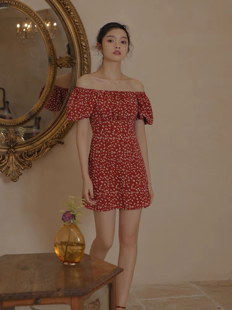 Petunia Floral 2-Way Dress in Red