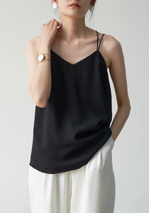 Double Strap Cross Back Camisole in Black – LEXI + LOU