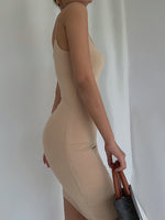 Load image into Gallery viewer, Duo Layer Cami Bodycon Dress - Beige

