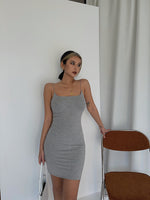Load image into Gallery viewer, Duo Layer Cami Bodycon Dress - Grey
