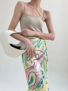 Asymmetric Camisole Top + Bolero Cardigan Set
