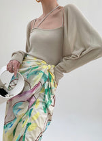 Load image into Gallery viewer, Asymmetric Camisole Top + Bolero Cardigan Set
