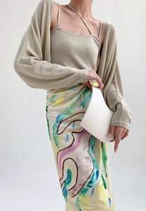 Asymmetric Camisole Top + Bolero Cardigan Set