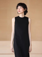 Load image into Gallery viewer, Classic Sleeveless Midi Dress in Black
