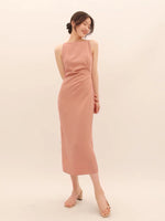 Load image into Gallery viewer, Arya Cami Midi Dress in Peach
