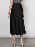 Load image into Gallery viewer, Classic Midi Slip Skirt in Black
