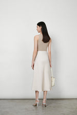 Load image into Gallery viewer, Classic Midi Slip Skirt in Champagne
