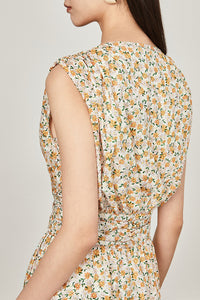 Floral Midi Sun Dress in Print