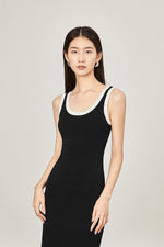 Load image into Gallery viewer, [Ready Stock] Contrast Bodycon Tank Dress in Black
