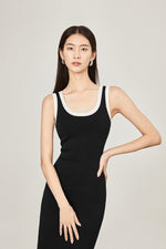 Load image into Gallery viewer, [Ready Stock] Contrast Bodycon Tank Dress in Black

