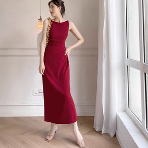 Norfolk Cami Maxi Dress in Red