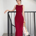 Load image into Gallery viewer, Norfolk Cami Maxi Dress in Red
